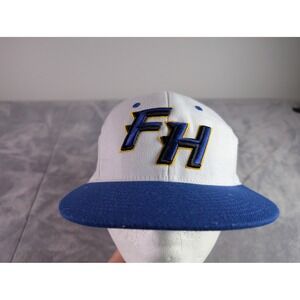 Zephyr FH Viking Mascot Youth Stretch Fit Hat White Blue Baseball Cap YTH